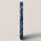 Indigo Blue Shibori Tie Dye, Boho Art iPhone Case Gallery Image 2