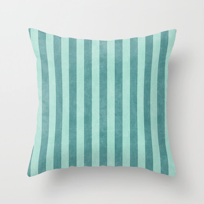 STRIPES - 004 - teal Throw Pillow Gallery Image 6