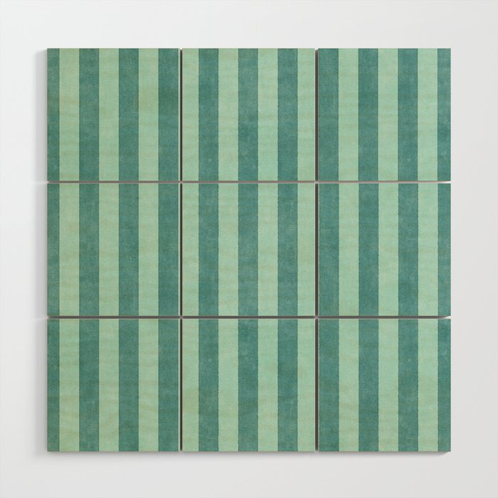 STRIPES - 004 - teal Wood Wall Art Gallery Image 1