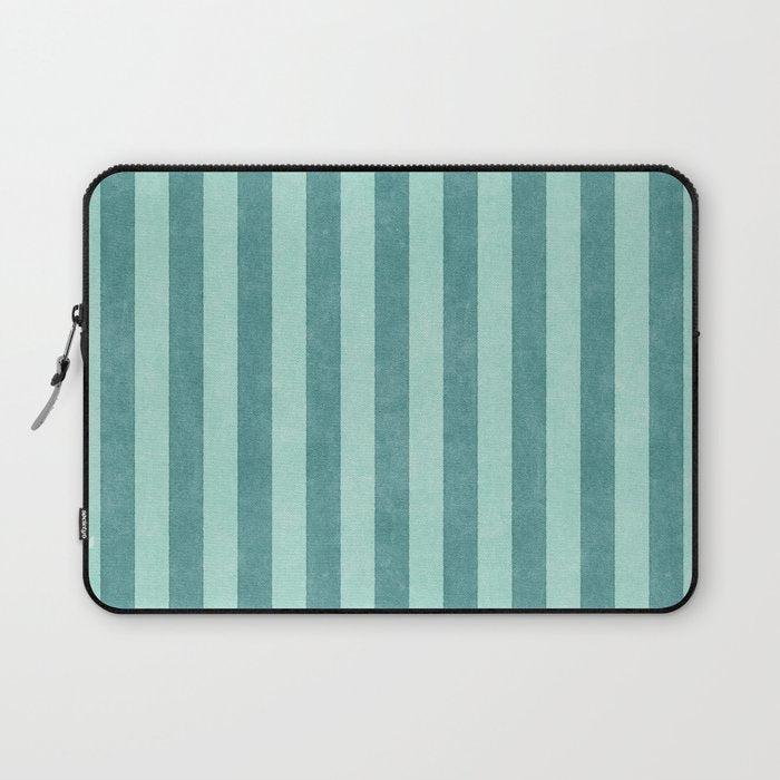 STRIPES - 004 - teal Laptop Sleeve Gallery Image 1