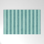 STRIPES - 004 - teal Welcome Mat Gallery Image 1