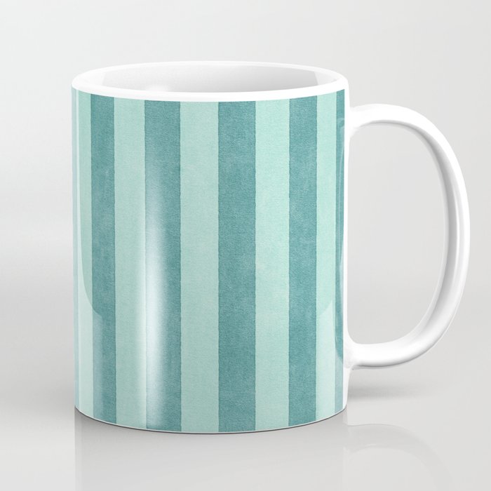 STRIPES - 004 - teal Coffee Mug Gallery Image 1