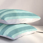 STRIPES - 004 - teal Pillow Sham Gallery Image 3