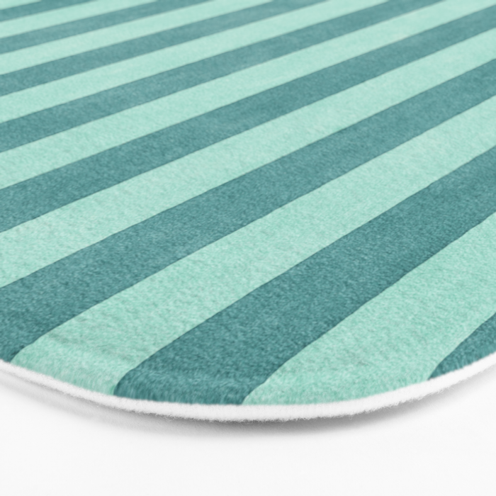 STRIPES - 004 - teal Bath Mat Gallery Image 3