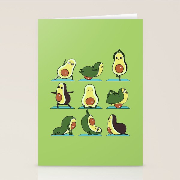 Avocado Yoga Stationery Card Gallery Image 2