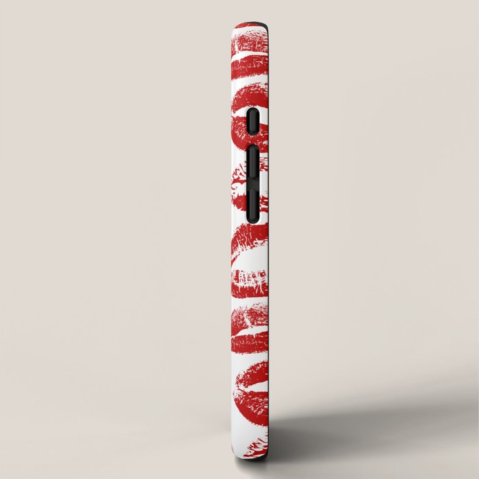 red lipstick kisses iPhone Case Gallery Image 2