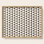 Mod Scales Pattern in Almond Cream and Black Serving Tray Gallery Image 1