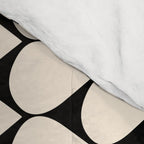Mod Scales Pattern in Almond Cream and Black Comforter Gallery Image 4
