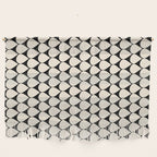 Mod Scales Pattern in Almond Cream and Black Wall Hanging Gallery Image 1