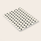 Mod Scales Pattern in Almond Cream and Black Notebook Gallery Image 3