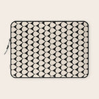 Mod Scales Pattern in Almond Cream and Black Laptop Sleeve Gallery Image 1