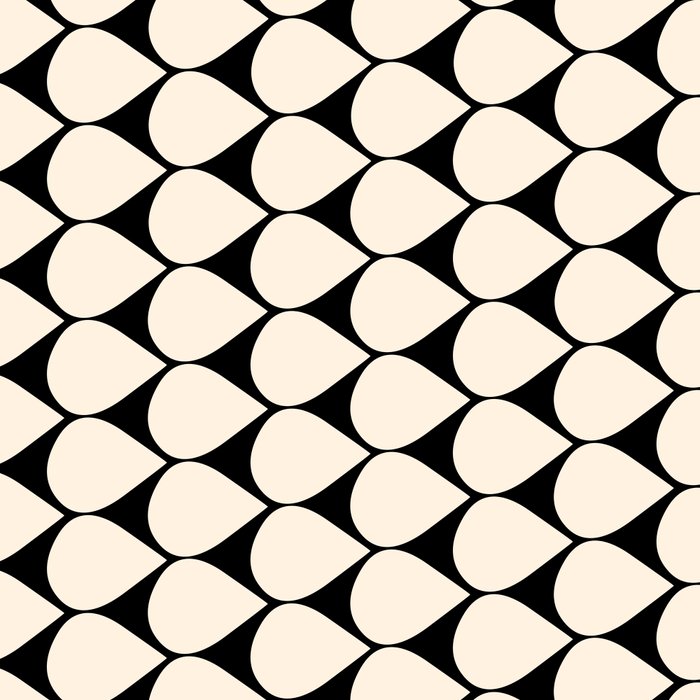 Mod Scales Pattern in Almond Cream and Black Coffee Mug Gallery Image 2