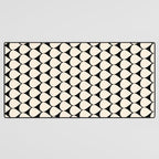 Mod Scales Pattern in Almond Cream and Black Desk Mat Gallery Image 3