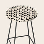 Mod Scales Pattern in Almond Cream and Black Stool Gallery Image 2