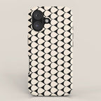 Mod Scales Pattern in Almond Cream and Black iPhone Case Gallery Image 1