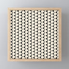 Mod Scales Pattern in Almond Cream and Black Mini Art Print Gallery Image 1