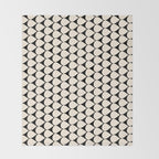 Mod Scales Pattern in Almond Cream and Black Throw Blanket Gallery Image 2