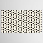 Mod Scales Pattern in Almond Cream and Black Tablecloth Gallery Image 2