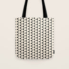 Mod Scales Pattern in Almond Cream and Black Tote Bag Gallery Image 1