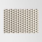 Mod Scales Pattern in Almond Cream and Black Rug Gallery Image 2