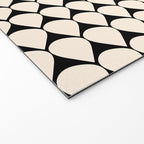 Mod Scales Pattern in Almond Cream and Black Welcome Mat Gallery Image 2