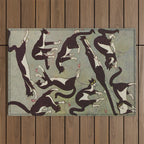 Edited magazine cover - The Lone hand - 1909 Cat Playing With Mouse Vintage Pattern Outdoor Rug Gallery Image 1