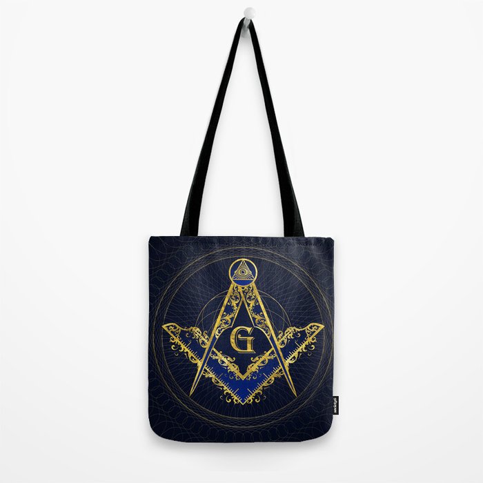 Freemasonry symbol Square and Compasses Tote Bag Gallery Image 2