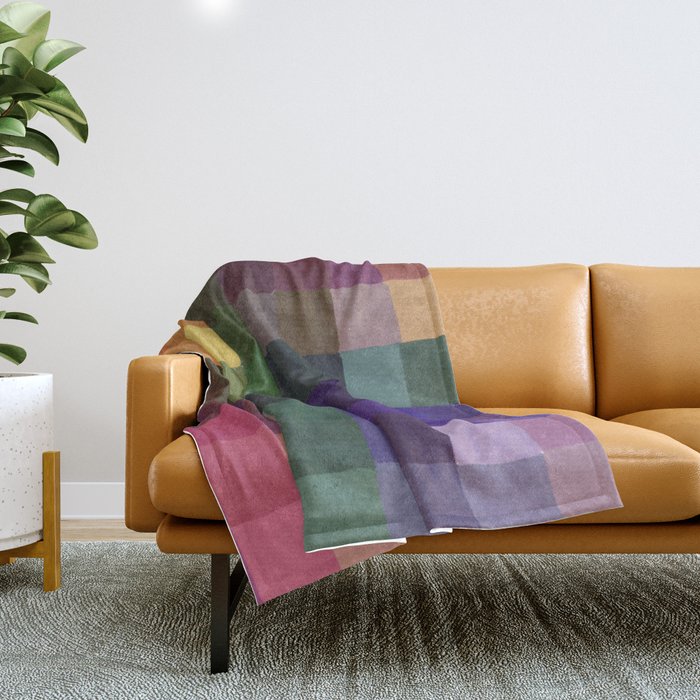 Rainbow mosaic Throw Blanket Gallery Image 1