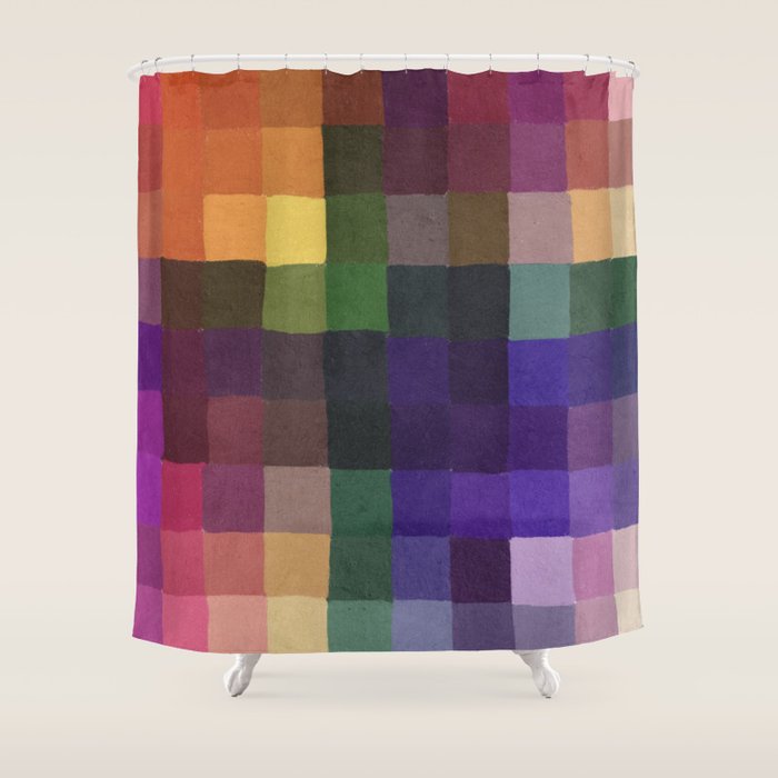 Rainbow mosaic Shower Curtain Gallery Image 1