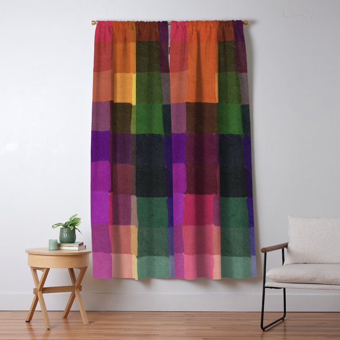 Rainbow mosaic Window Curtain Gallery Image 1