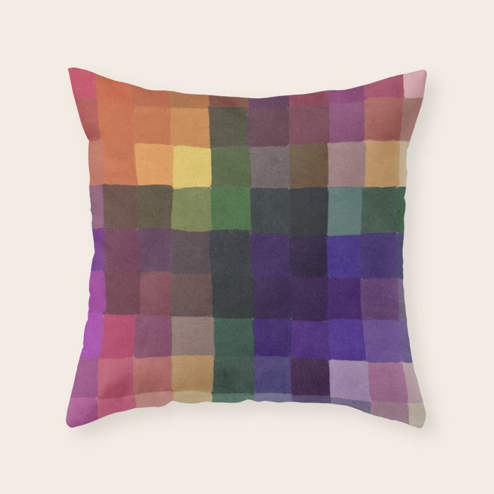 Rainbow mosaic Throw Pillow Gallery Image 6