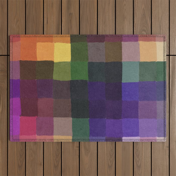 Rainbow mosaic Outdoor Rug Gallery Image 1