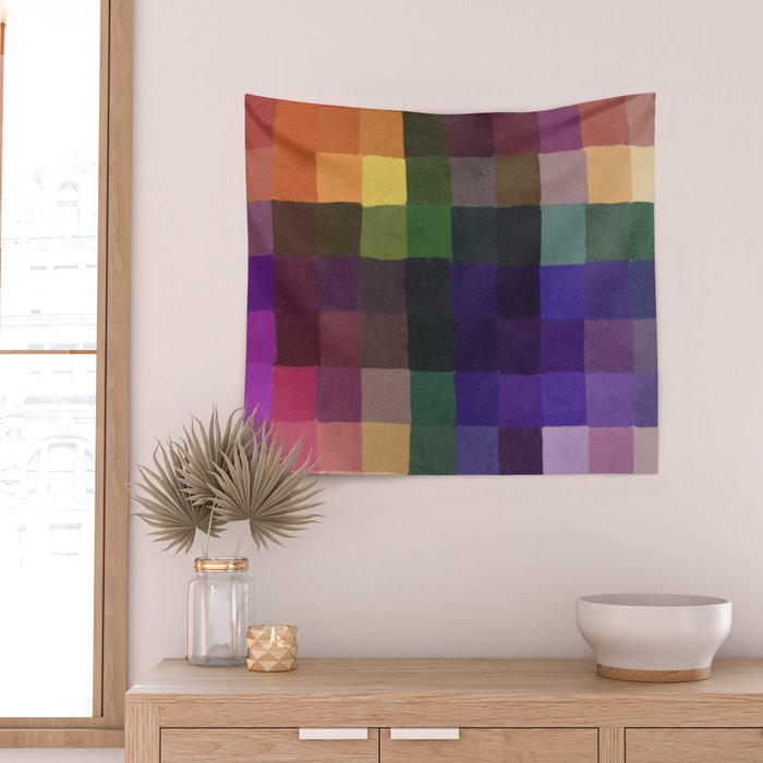 Rainbow mosaic Wall Tapestry Gallery Image 2