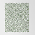 Green Op Art Vibes Throw Blanket Gallery Image 2
