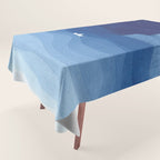 Lighthouse & the paper boat, blue ocean Tablecloth Gallery Image 1