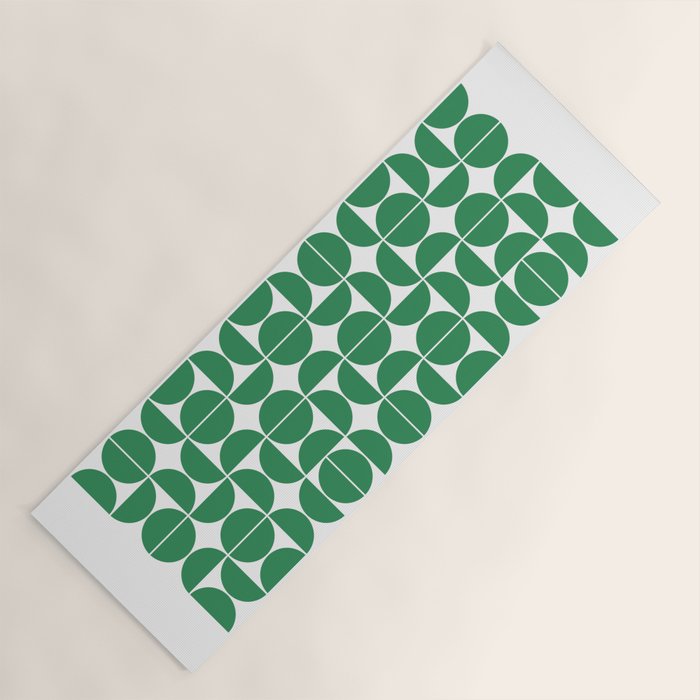 Mid Century Modern Geometric 04 Green Yoga Mat Gallery Image 1