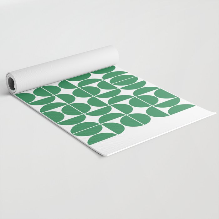 Mid Century Modern Geometric 04 Green Yoga Mat Gallery Image 2