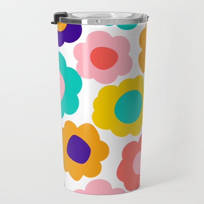 Flowers Pop Travel Mug Gallery Image 3