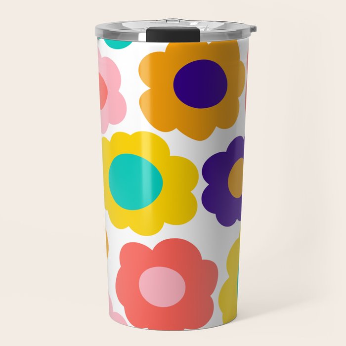 Flowers Pop Travel Mug Gallery Image 1