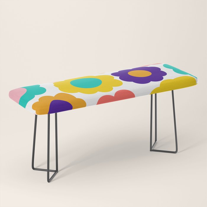 Flowers Pop Bench Gallery Image 1
