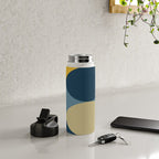 Rise of the Sun - Yellow, Blue, Geometric Art Water Bottle Gallery Image 4