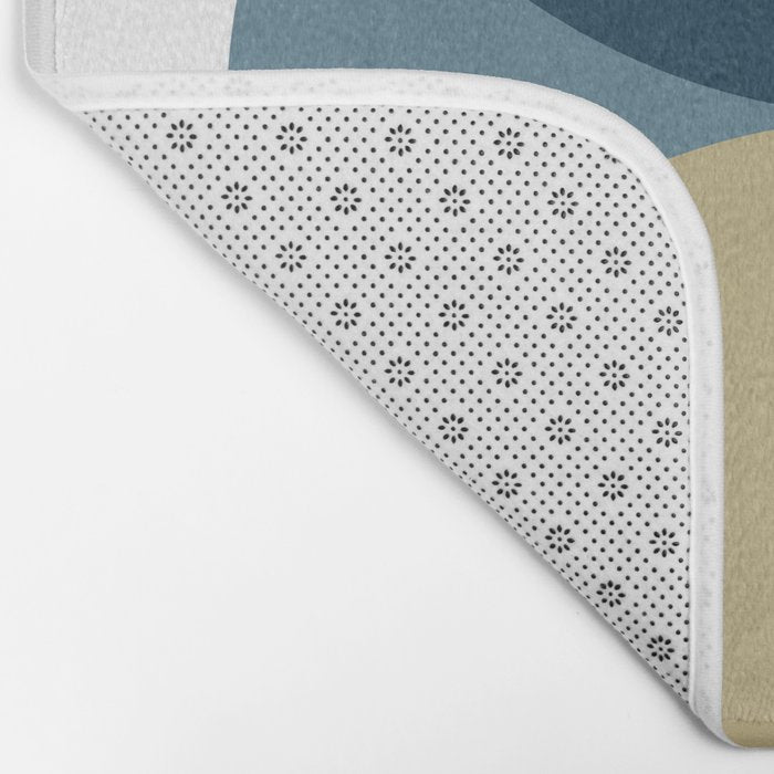 Rise of the Sun - Yellow, Blue, Geometric Art Bath Mat Gallery Image 2
