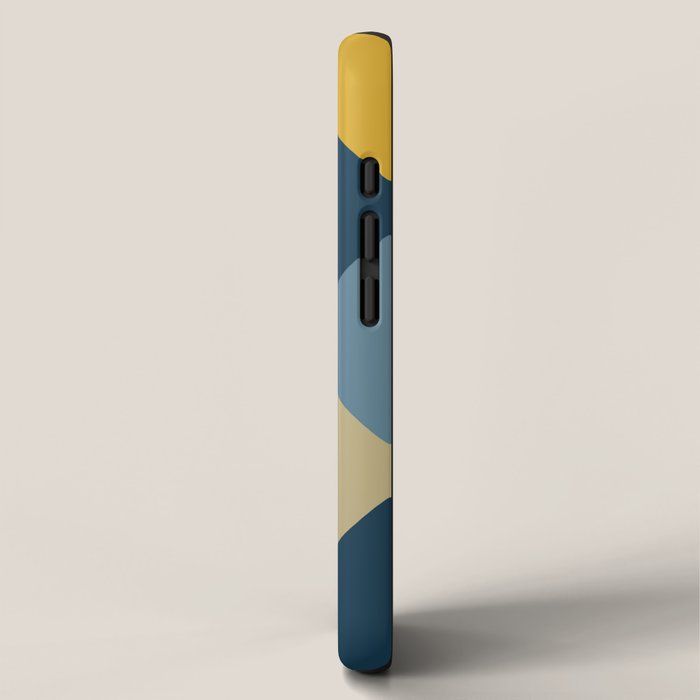 Rise of the Sun - Yellow, Blue, Geometric Art iPhone Case Gallery Image 2