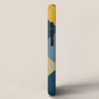 Rise of the Sun - Yellow, Blue, Geometric Art iPhone Case Gallery Image 2