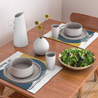 Rise of the Sun - Yellow, Blue, Geometric Art Placemat Gallery Image 2