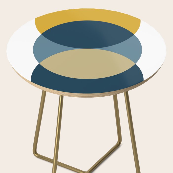Rise of the Sun - Yellow, Blue, Geometric Art Side Table Gallery Image 2