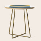 Rise of the Sun - Yellow, Blue, Geometric Art Side Table Gallery Image 1