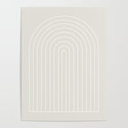 Minimal Arch II Natural Off White Modern Geometric Lines Poster Gallery Image 4
