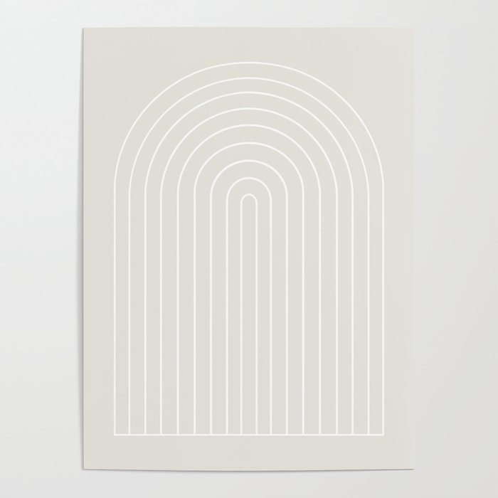 Minimal Arch II Natural Off White Modern Geometric Lines Poster Gallery Image 4
