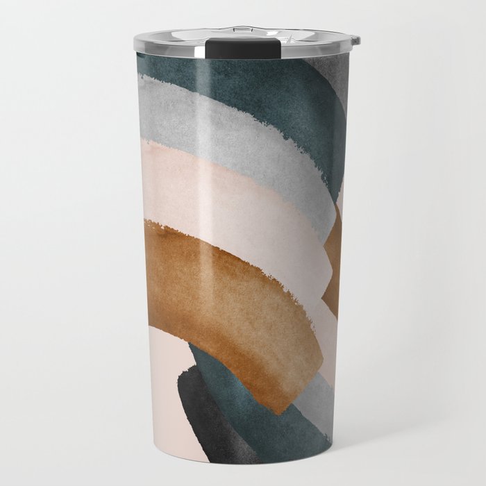 Brushstroke rainbows Travel Mug Gallery Image 1